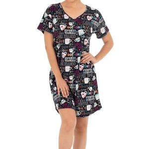 SECRET TREASURES Espresso Graphic Sleepwear Shirt
